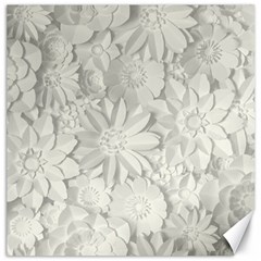 Damask, Desenho, Flowers, Gris Canvas 20  X 20 