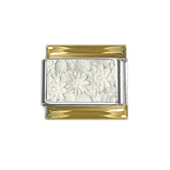 Damask, Desenho, Flowers, Gris Gold Trim Italian Charm (9mm) by nateshop