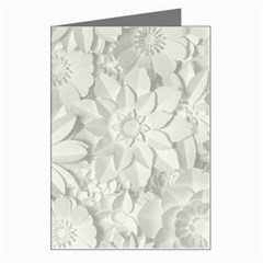 Damask, Desenho, Flowers, Gris Greeting Card by nateshop