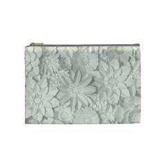 Damask, Desenho, Flowers, Gris Cosmetic Bag (medium) by nateshop