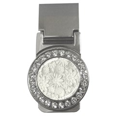 Damask, Desenho, Flowers, Gris Money Clips (cz)  by nateshop