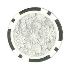 Damask, Desenho, Flowers, Gris Poker Chip Card Guard by nateshop