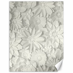 Damask, Desenho, Flowers, Gris Canvas 12  X 16  by nateshop