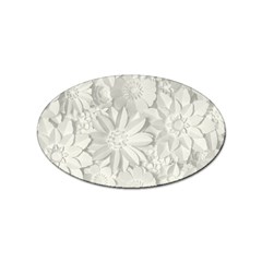 Damask, Desenho, Flowers, Gris Sticker Oval (10 Pack) by nateshop