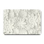 Damask, Desenho, Flowers, Gris Small Doormat 24 x16  Door Mat