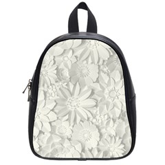 Damask, Desenho, Flowers, Gris School Bag (small) by nateshop