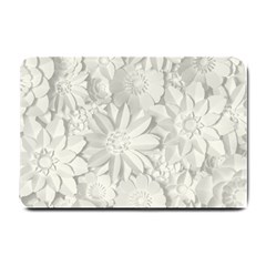 Damask, Desenho, Flowers, Gris Small Doormat by nateshop