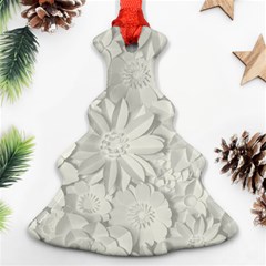 Damask, Desenho, Flowers, Gris Ornament (christmas Tree)  by nateshop