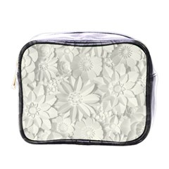 Damask, Desenho, Flowers, Gris Mini Toiletries Bag (one Side) by nateshop