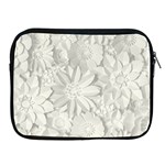 Damask, Desenho, Flowers, Gris Apple iPad 2/3/4 Zipper Cases Front