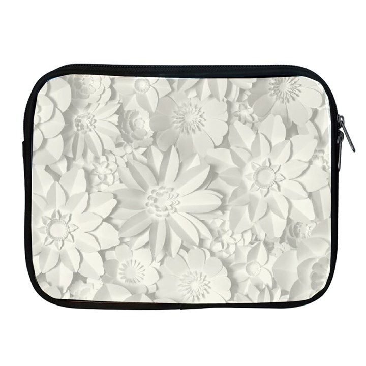 Damask, Desenho, Flowers, Gris Apple iPad 2/3/4 Zipper Cases