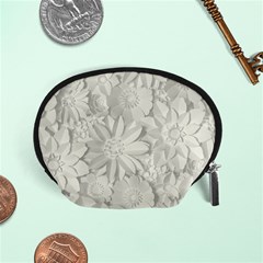 Damask, Desenho, Flowers, Gris Accessory Pouch (small) by nateshop