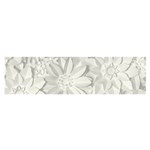 Damask, Desenho, Flowers, Gris Oblong Satin Scarf (16  x 60 ) Front