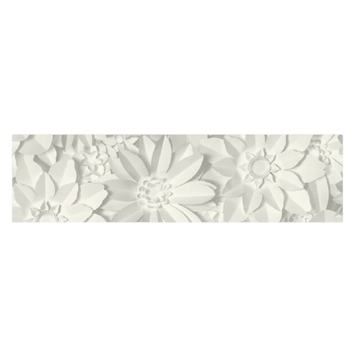 Damask, Desenho, Flowers, Gris Oblong Satin Scarf (16  x 60 )