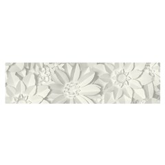 Damask, Desenho, Flowers, Gris Oblong Satin Scarf (16  X 60 ) by nateshop