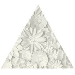 Damask, Desenho, Flowers, Gris Wooden Puzzle Triangle by nateshop