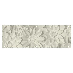 Damask, Desenho, Flowers, Gris Banner And Sign 6  X 2 