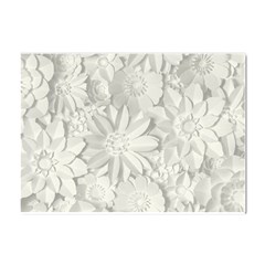 Damask, Desenho, Flowers, Gris Crystal Sticker (a4) by nateshop