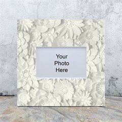 Damask, Desenho, Flowers, Gris White Box Photo Frame 4  X 6  by nateshop