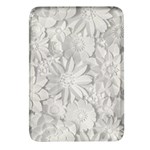 Damask, Desenho, Flowers, Gris Rectangular Glass Fridge Magnet (4 pack) Front