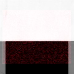 Dark Red Floral Lace, Dark Red, Flowers, Pattern, Romance Rectangular Jigsaw Puzzl by nateshop