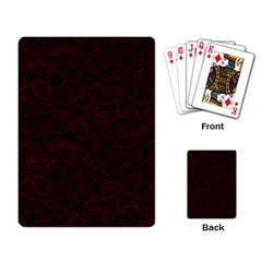 Dark Red Floral Lace, Dark Red, Flowers, Pattern, Romance Playing Cards Single Design (Rectangle)