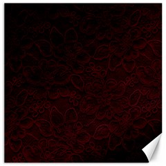 Dark Red Floral Lace, Dark Red, Flowers, Pattern, Romance Canvas 20  x 20 