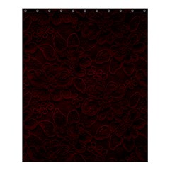 Dark Red Floral Lace, Dark Red, Flowers, Pattern, Romance Shower Curtain 60  X 72  (medium)  by nateshop