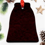 Dark Red Floral Lace, Dark Red, Flowers, Pattern, Romance Bell Ornament (Two Sides) Front