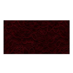 Dark Red Floral Lace, Dark Red, Flowers, Pattern, Romance Satin Shawl 45  x 80 