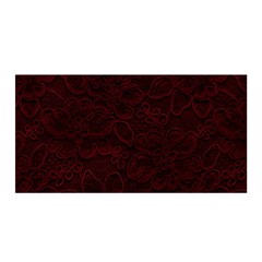 Dark Red Floral Lace, Dark Red, Flowers, Pattern, Romance Satin Wrap 35  X 70  by nateshop