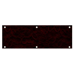 Dark Red Floral Lace, Dark Red, Flowers, Pattern, Romance Banner And Sign 6  X 2 