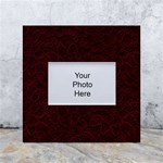 Dark Red Floral Lace, Dark Red, Flowers, Pattern, Romance White Box Photo Frame 4  x 6  Front