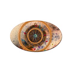 Dreamcatcher, Abstract, Colorful, Colors, Dream, Golden, Vintage Sticker Oval (10 Pack) by nateshop