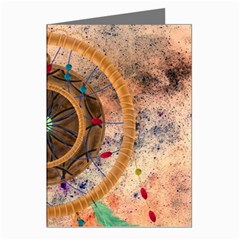 Dreamcatcher, Abstract, Colorful, Colors, Dream, Golden, Vintage Greeting Cards (pkg Of 8) by nateshop