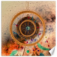 Dreamcatcher, Abstract, Colorful, Colors, Dream, Golden, Vintage Canvas 20  X 20 