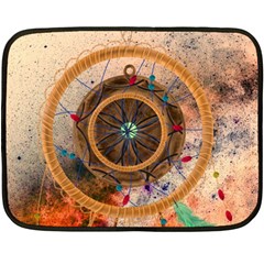 Dreamcatcher, Abstract, Colorful, Colors, Dream, Golden, Vintage Fleece Blanket (mini) by nateshop