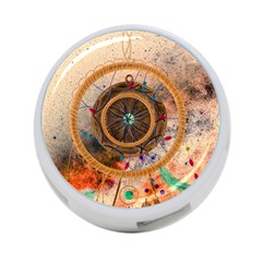 Dreamcatcher, Abstract, Colorful, Colors, Dream, Golden, Vintage 4-port Usb Hub (two Sides) by nateshop