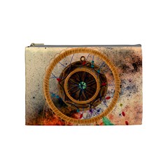 Dreamcatcher, Abstract, Colorful, Colors, Dream, Golden, Vintage Cosmetic Bag (medium) by nateshop