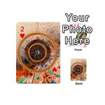 Dreamcatcher, Abstract, Colorful, Colors, Dream, Golden, Vintage Playing Cards 54 Designs (Mini) Front - Heart2