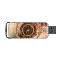 Dreamcatcher, Abstract, Colorful, Colors, Dream, Golden, Vintage Portable Usb Flash (one Side) by nateshop