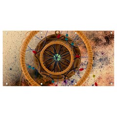 Dreamcatcher, Abstract, Colorful, Colors, Dream, Golden, Vintage Banner And Sign 8  X 4 