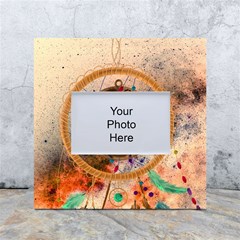 Dreamcatcher, Abstract, Colorful, Colors, Dream, Golden, Vintage White Box Photo Frame 4  X 6  by nateshop