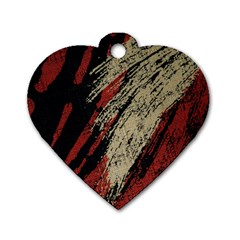 Fabric, Texture, Colorful, Spots Dog Tag Heart (two Sides) by nateshop