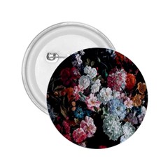 Floral Pattern, Red, Floral Print, E, Dark, Flowers 2 25  Buttons by nateshop