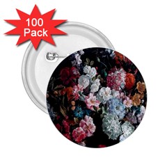 Floral Pattern, Red, Floral Print, E, Dark, Flowers 2 25  Buttons (100 Pack)  by nateshop