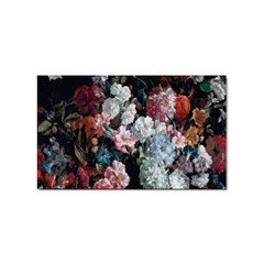 Floral Pattern, Red, Floral Print, E, Dark, Flowers Sticker Rectangular (100 Pack) by nateshop