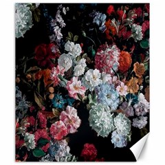 Floral Pattern, Red, Floral Print, E, Dark, Flowers Canvas 20  X 24  by nateshop