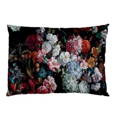 Floral Pattern, Red, Floral Print, E, Dark, Flowers Pillow Case (two Sides) by nateshop