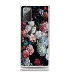 Floral Pattern, Red, Floral Print, E, Dark, Flowers Samsung Galaxy Note 20 TPU UV Case Front